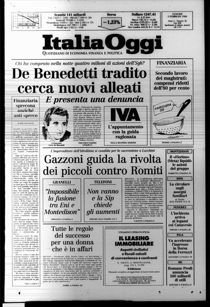 Italia oggi : quotidiano di economia finanza e politica